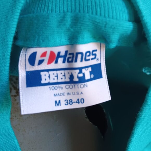 Single Stitch Hanes Beefy-T Prince Michel Vineyards Tee M 38-40 Cotton Crewneck - Picture 3 of 6